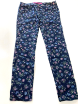 Tinseltown Navy Blue Floral Pants Skinny Ankle Juniors Size 11 - $14.00