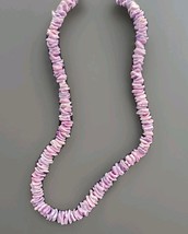 Vtg. Lavender Dyed Shell Necklace - $8.91