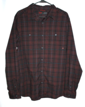Mountain Hardwear Long Sleeve Button Up Brown Plaid Hiking Fishing Shirt... - $27.00