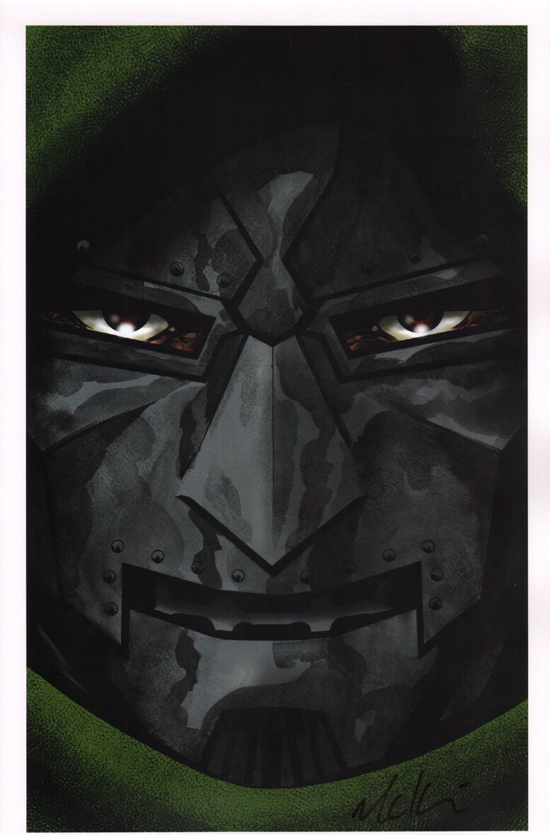 Mike McKone SIGNED Marvel Comic Art Print ~ Doctor Dr. Doom / Fantastic Four - £23.73 GBP