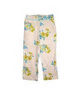 Duck Head Women&#39;s 8 Ivory Blue Floral Capri Cropped Pants, Cottagecore F... - $31.60 CAD