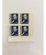 1989 $1 Great Americans: Johns Hopkins Stamp Plate Block II - £7.86 GBP