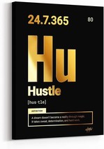 NEW &#39;Periodic Hustle&#39; Inspirational Wall Art Décor Canvas Print 16x12 In - $60.43