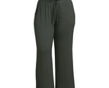 Terra &amp; Sky Women&#39;s Plus Size 1X 16W-18W Knit Pull On Pant Aloe Green Br... - $7.86
