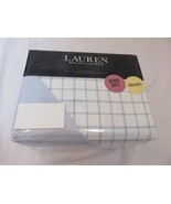 Ralph Lauren Millerton Plaid Flannel 3P King duvet cover shams set Blue ... - $178.51