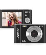 Andoer Portable Digital Camera 48Mp 2.7K 2.88-Inch Ips Screen 16X Zoom Auto - $100.07 CAD