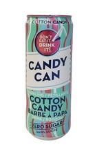 24 x Candy Can Cotton Candy Flavored Sparkling Sugar Free Drink 330ml Each - £65.43 GBP