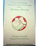 Vintage Veterans Administration Christmas Party Program Dec. 25, 1931 - €13,93 EUR