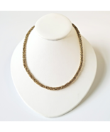 Vintage Givenchy Gold Plated 18&quot; Byzantine Braided Chain Necklace Logo C... - €77,45 EUR