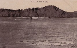 Ships in Clallam Bay Washington WA UNP Unused DB Postcard - $13.34