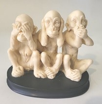3 Wise Monkeys See Hear Speak No Evil - Three Statues Sculpture Made In Italy - £27.07 GBP