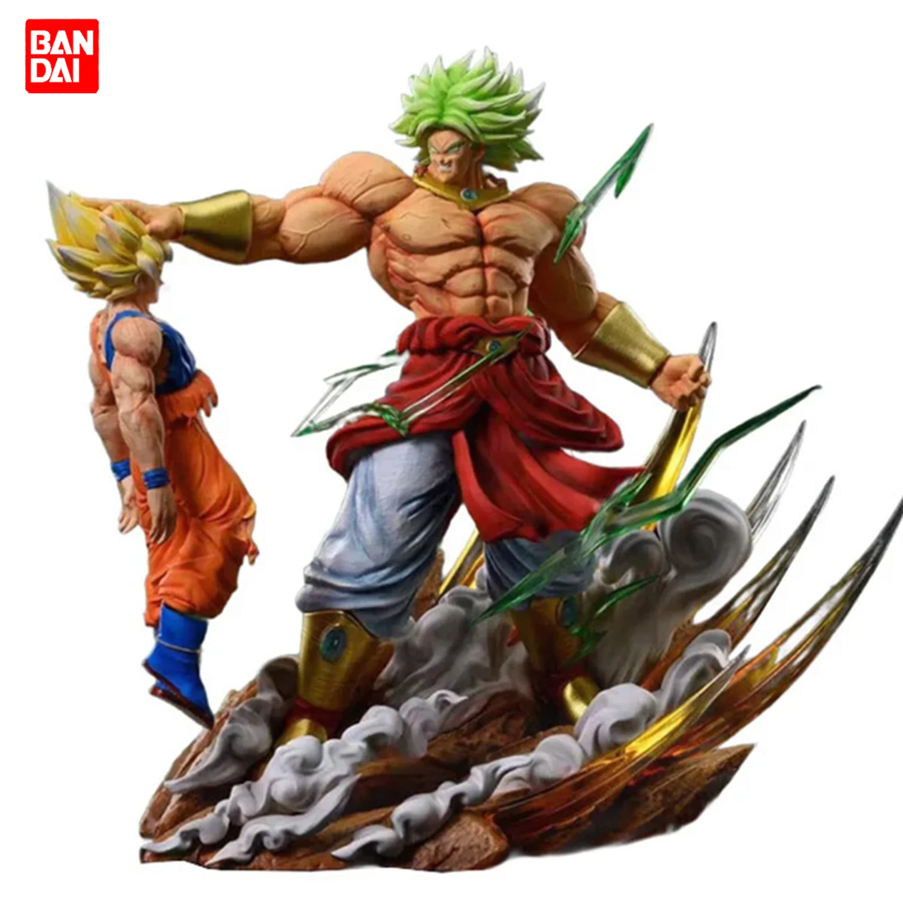 Bandai Dragon Ball Z Anime Figures Broli Vs Goku Figurine Model 25cm Pvc Stat - £40.54 GBP