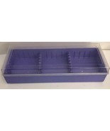 Purple Base W Clear Top 15 Slot Cassette Tape Storage Case-RARE VINTAGE-... - $44.43