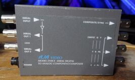 AJA VIDEO  MODEL DC10E SERIAL DIGITAL TO ANALOG COMPONENT /COMPOSITE - $742.72 MXN