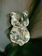 Fenton Art Glass Crystal FEBRUARY Amethyst Birthstone Bear Figurine - £18.94 GBP