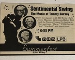 Sentimental Swing Music Of Tommy Dorsey Tv Guide Print Ad Mel Torme TPA12 - $5.93