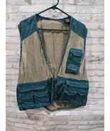 ExOfficio Vtg Mesh Net Vest Unisex 2XL Utility Pockets EUC Teal Green Fi... - $54.86 CAD