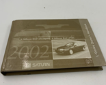 2002 Saturn L Series Owners Manual OEM G04B47052 - $35.99