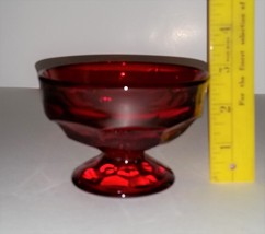 Vintage Viking Ruby Red Georgian Honeycomb Footed Sherbet Dish - £8.75 GBP