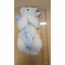CUTE!  The Bearington Collection 10&quot; Baby Boy White with Blue Cross Binky - £14.04 GBP