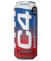 C4 Smart Energy Superbrain Performance Fuel 16 ounce cans Freedom Ice, 6... - $28.99