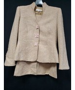 Escada Beige Pastel Multi Color Wool Blend Tweed Skirt Suit Size EURO 40... - €201,35 EUR