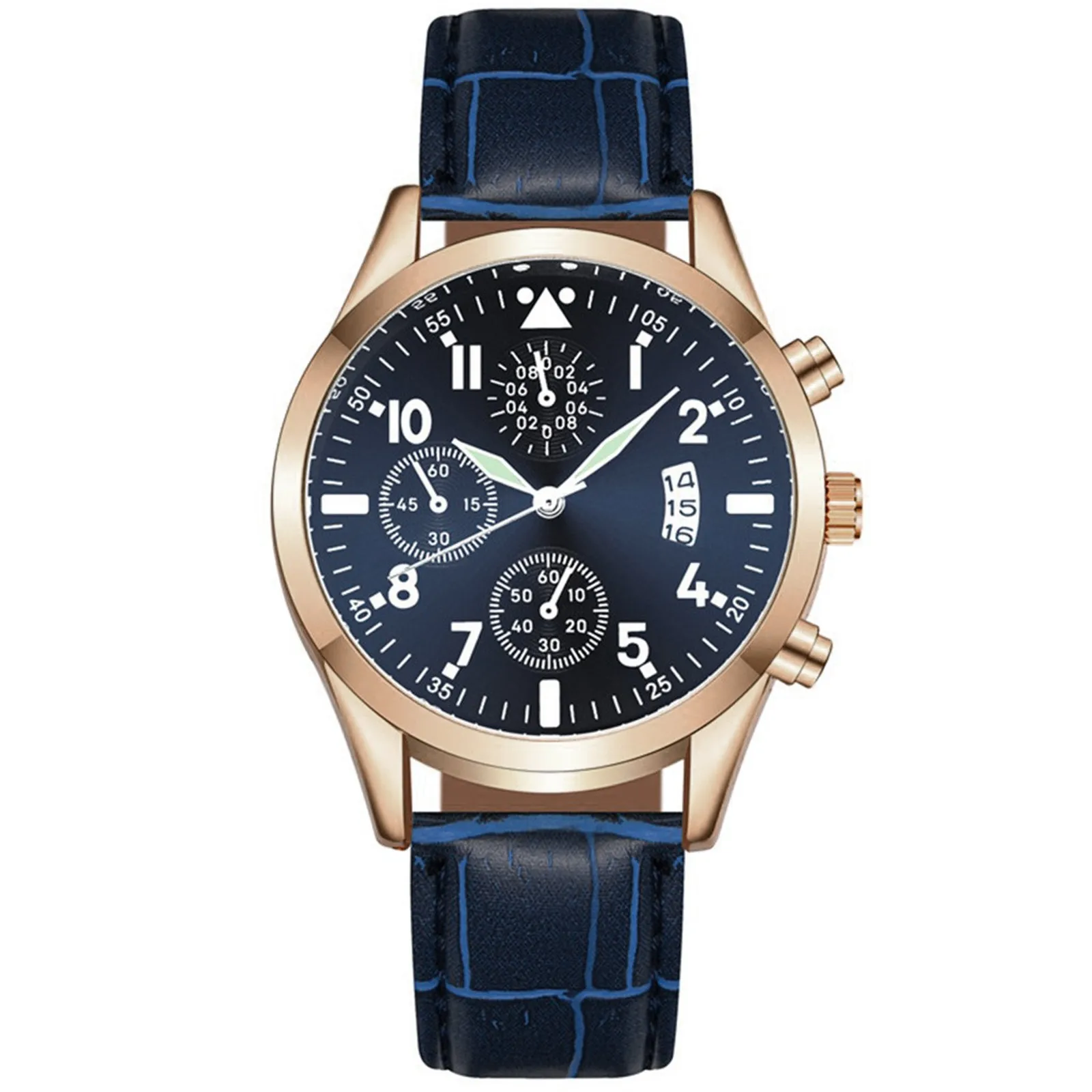 Popular Men&#39;s Leather Watch With Calendar Function Plus  Function Watch Couple D - £54.68 GBP