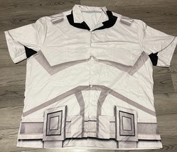 Star Wars Stormtrooper Costume Button Down All Over Print Shirt XXXL - $14.50