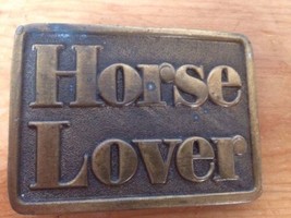 Vintage 1977 Horse Lover National Magazine Solid Brass Chunky Belt Buckl... - $49.99