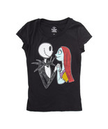 Juniors Girls The Nightmare Before Christmas Jack &amp; Sally graphic tee, M... - $319.46 MXN