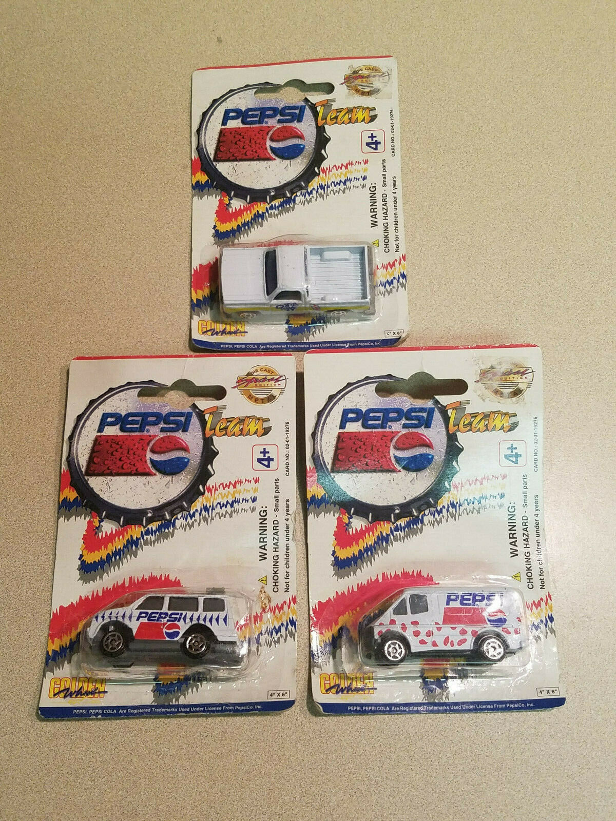 Lot of 3 Pepsi Team Die Cast Special Edition Toys -Van, SUV & Pickup (NEW) - $18.81