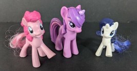 My Little Pony Horses Toys Figures 2010 MLP 3&quot;  3 Pink Purple White - £10.59 GBP