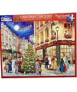 Christmas Carolers Vintage Look 1000 pc Holiday Shopping Scene Puzzle Se... - £15.69 GBP