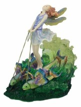 Surfer&#39;s Dream Josephine Wall Statue Ocean Fairy Riding Rainbow Fish Chariot - £31.96 GBP
