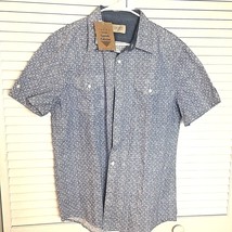 Jachs Shirt Mens L Capsule Collection Short Sleeve Blue 2 Flap Pockets MSRP $79 - £22.37 GBP