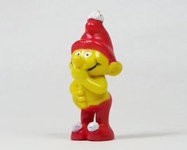 Gnome Family Fake Giggle Smurf Yellow &amp; Red Figure Vintage 1978 Empire Toys - £7.75 GBP