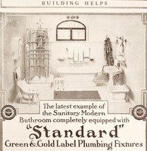 Standard Sanitary Green Gold Label Plumbing 1908 Advertisement Bathroom ... - $19.99