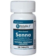 2 Bottles SENNA 8.6 MG TAB 100CT.  Compare to Senokot Gentle Overnight R... - £11.51 GBP