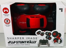 Sharper Image RC Action Remote Car Flip Stunt Rally Blue/White dual-sided New - £7.13 GBP