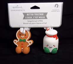 Hallmark Better Together magnetic ornaments Gingerbread &amp; Milk 2022 - £11.17 GBP