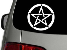 Wicca Wiccan Pentagram Vinyl Decal Car Wall Sticker Choose Size Col - £2.20 GBP+