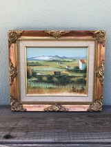 Vintage Landscape Oil Painting in Ornate Frame - $45.00