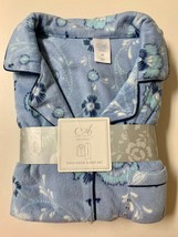 Womens  Adonna XS 2 Piece Warm Soft Baby Blue Pajama Set Long Sleeve wit... - $46.33