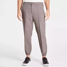 Alfani Men&#39;s Regular-Fit Stretch Pleated Joggers Bolgio Taupe Heather-2XL - $23.99