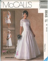 McCalls 8645 Bridal Wedding Gown Dress Strapless Alicyn sewing pattern UNCUT FF - £11.80 GBP