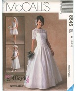 McCalls 8645 Bridal Wedding Gown Dress Strapless Alicyn sewing pattern U... - £11.79 GBP