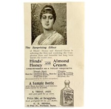 Hinds Honey Almond Cream 1894 Advertisement Victorian Skin Care Beauty A... - £9.77 GBP