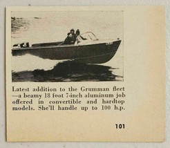 1958 Magazine Photo Grumman 18&#39; 7&quot; Aluminum Boats Up to 100-HP Outboard - £7.07 GBP