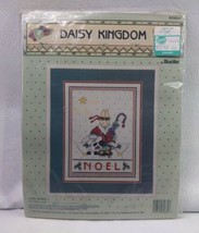 1991 BUCILLA Daisy Kingdom Noel Bunny Cross Stitch 11&quot;x 14&quot;  Vintage - £11.73 GBP