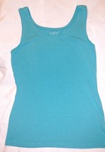 Talbots Petites Womens Shirt Sleeveless V-Neck Tank Top Sz P Teal Aqua Stretchy - £9.59 GBP